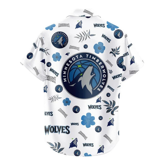 [HOT DEAL] NEW CUSTOMIZED NBA05 MTW MINNESOTA TIMBERWOLVES UNISEX HAWAIIAN SHIRT & SHORTS SET
