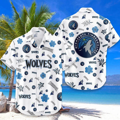 [HOT DEAL] NEW CUSTOMIZED NBA05 MTW MINNESOTA TIMBERWOLVES UNISEX HAWAIIAN SHIRT & SHORTS SET