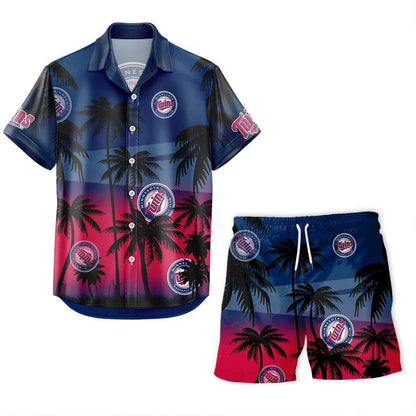 [FLASH SALE] NEW CUSTOMIZED MLB22 MTS MINNESOTA TWINS UNISEX HAWAIIAN SHIRT & SHORTS SET