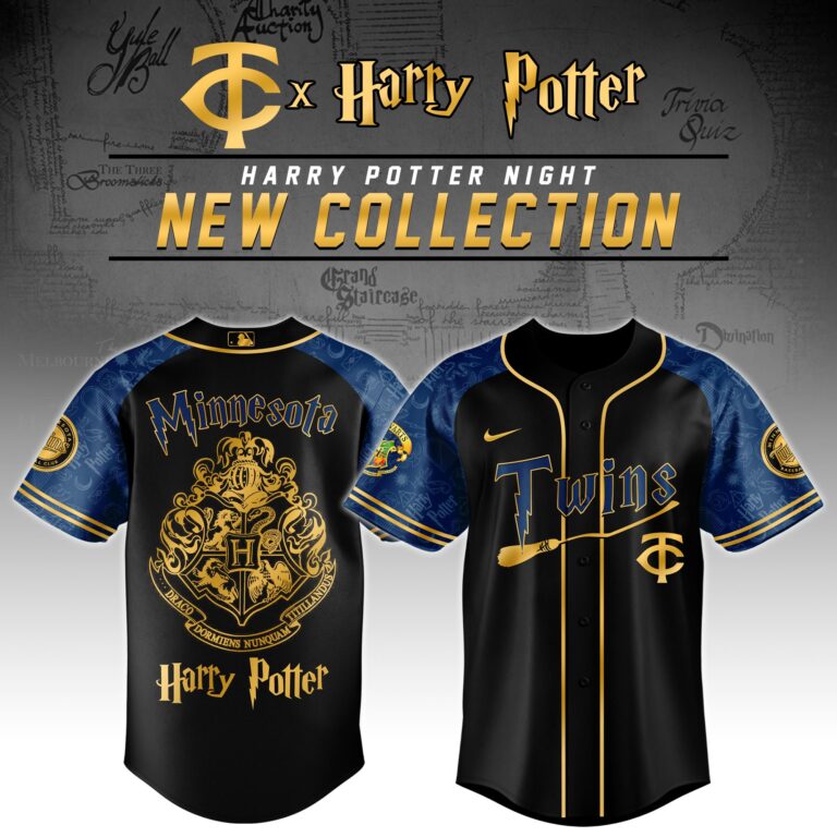 [FLASH SALE] NEW CUSTOMIZED MLB22 MN TWINS x HARRY POTTER BASEBALL JERSEY & CAP