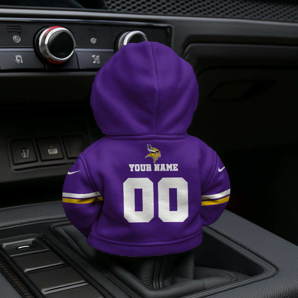 [SPECIAL OFFER] NEW CUSTOMIZED NFL05 MVK MINNESOTA VIKINGS AUTOMOTIVE HOODIE SHIFT KNOB COVER
