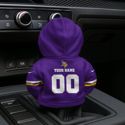 [SPECIAL OFFER] NEW CUSTOMIZED NFL05 MVK MINNESOTA VIKINGS AUTOMOTIVE HOODIE SHIFT KNOB COVER