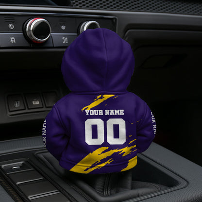 [SPECIAL OFFER] NEW CUSTOMIZED NFL05 MVK MINNESOTA VIKINGS CAR HOODIE SHIFT KNOB COVER