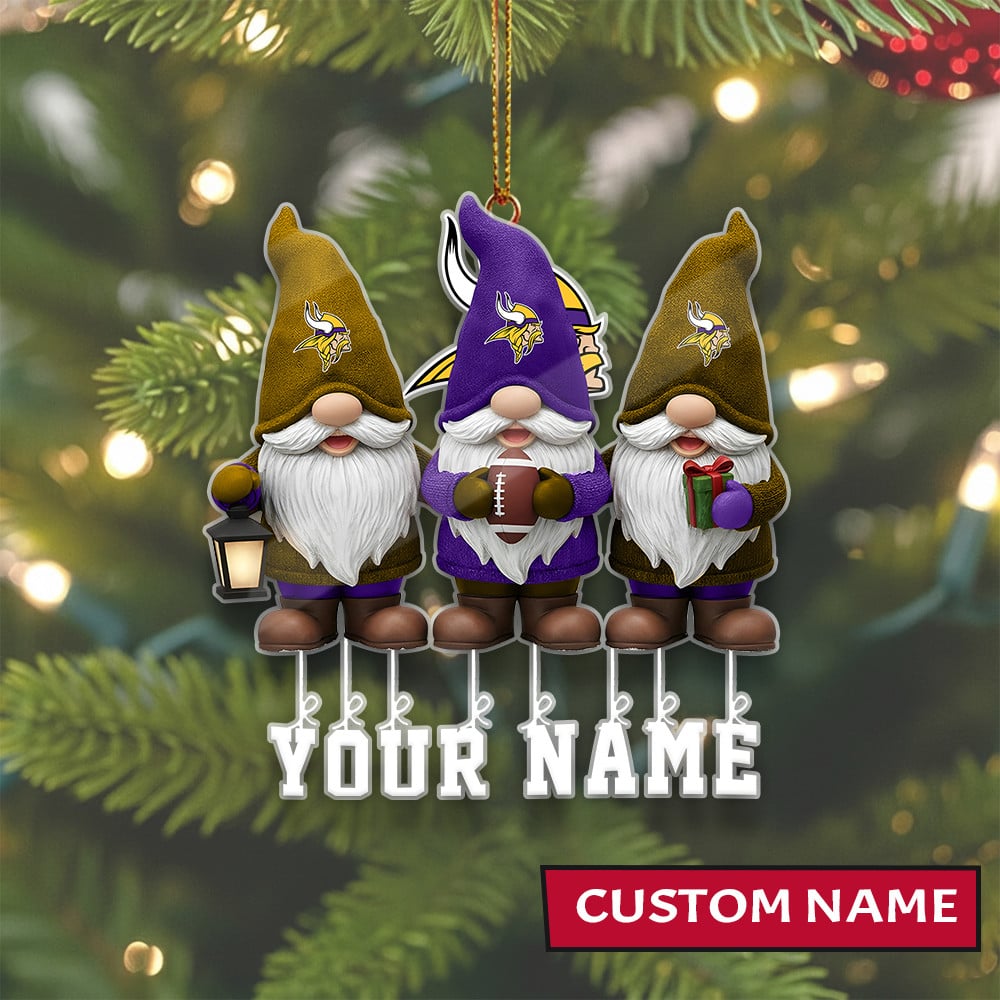 [SPECIAL OFFER] NEW CUSTOMIZED NFL05 MVK MINNESOTA VIKINGS CHRISTMAS ACRYLIC ORNAMENT