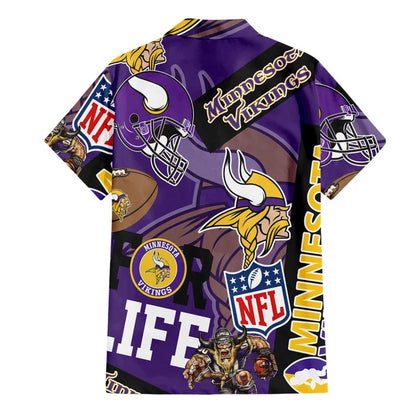 [SPECIAL OFFER] NEW CUSTOMIZED NFL05 MVK MINNESOTA VIKINGS UNISEX HAWAIIAN SHIRT & SHORTS SET