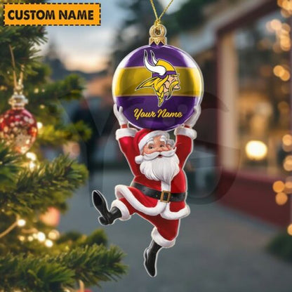[SPECIAL OFFER] NEW CUSTOMIZED NFL05 MVK MINNESOTA VIKINGS CHRISTMAS ACRYLIC ORNAMENT