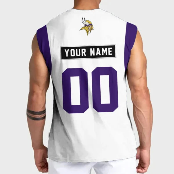 [SPECIAL OFFER] NEW CUSTOMIZED NFL05 MVK MINNESOTA VIKINGS TANKTOP & GYM SHIRT