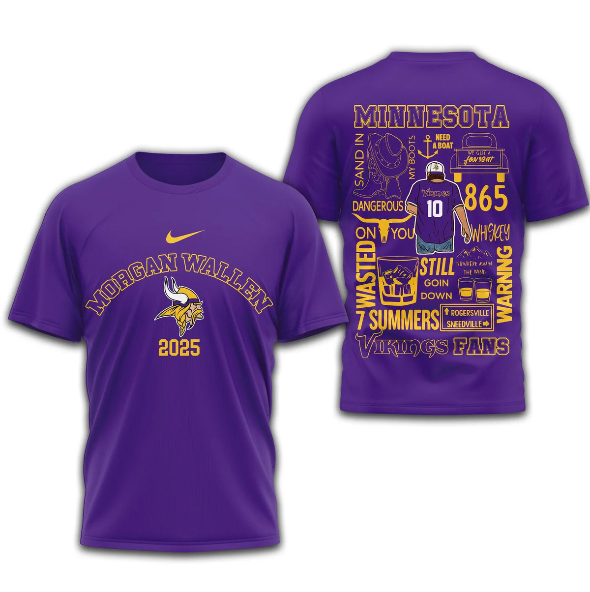[SPECIAL OFFER] NEW CUSTOMIZED NFL05 MVK MINNESOTA VIKINGS T-SHIRT | MULTIPLE COLORS AVAILABLE