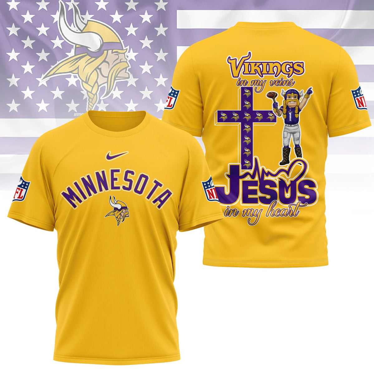 [SPECIAL OFFER] NEW CUSTOMIZED NFL05 MVK MINNESOTA VIKINGS T-SHIRT | MULTIPLE COLORS AVAILABLE