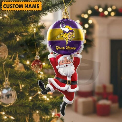 [SPECIAL OFFER] NEW CUSTOMIZED NFL05 MVK MINNESOTA VIKINGS CHRISTMAS ACRYLIC ORNAMENT