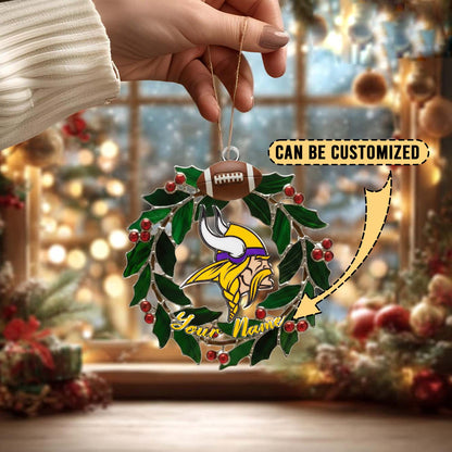 [SPECIAL OFFER] NEW CUSTOMIZED NFL05 MVK MINNESOTA VIKINGS CHRISTMAS ACRYLIC ORNAMENT