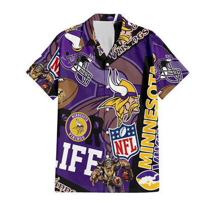 [SPECIAL OFFER] NEW CUSTOMIZED NFL05 MVK MINNESOTA VIKINGS UNISEX HAWAIIAN SHIRT & SHORTS SET