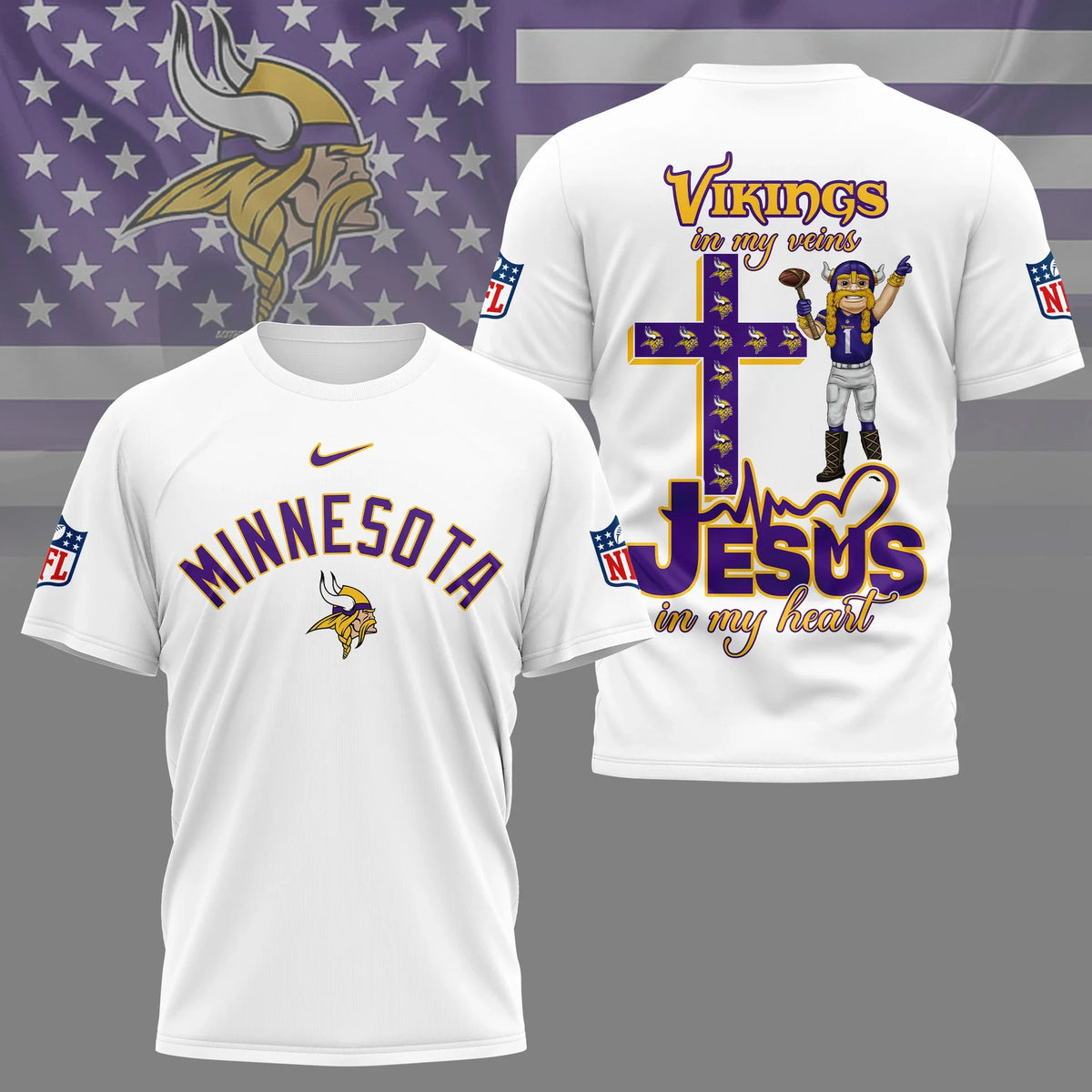 [SPECIAL OFFER] NEW CUSTOMIZED NFL05 MVK MINNESOTA VIKINGS T-SHIRT | MULTIPLE COLORS AVAILABLE