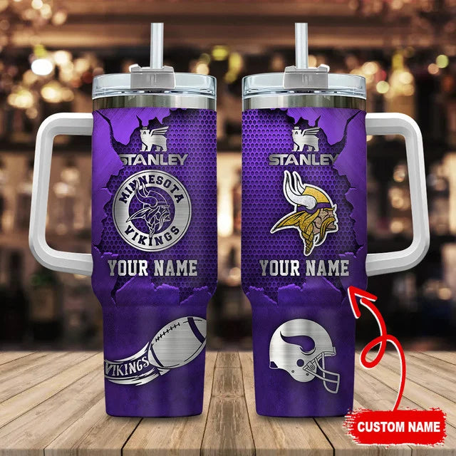 [SPECIAL OFFER] NEW CUSTOMIZED NFL05 MVK MINNESOTA VIKINGS TUMBLER CUP