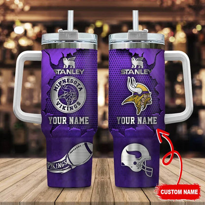 [SPECIAL OFFER] NEW CUSTOMIZED NFL05 MVK MINNESOTA VIKINGS TUMBLER CUP