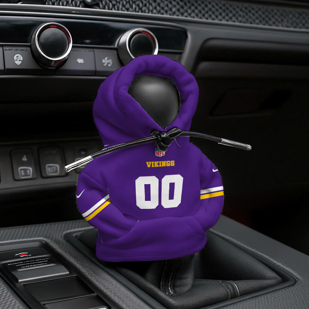 [SPECIAL OFFER] NEW CUSTOMIZED NFL05 MVK MINNESOTA VIKINGS AUTOMOTIVE HOODIE SHIFT KNOB COVER