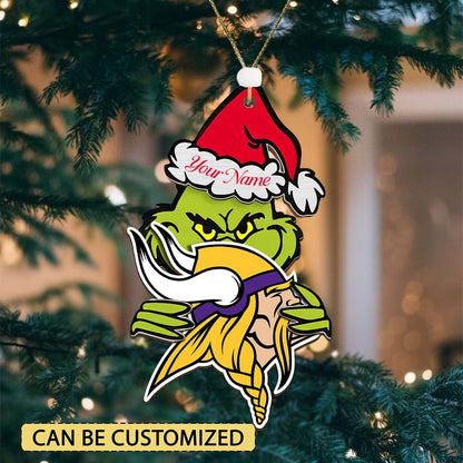 [SPECIAL OFFER] NEW CUSTOMIZED NFL05 MVK MINNESOTA VIKINGS CHRISTMAS ACRYLIC ORNAMENT