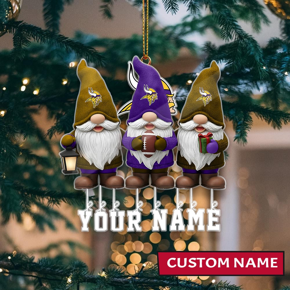 [SPECIAL OFFER] NEW CUSTOMIZED NFL05 MVK MINNESOTA VIKINGS CHRISTMAS ACRYLIC ORNAMENT