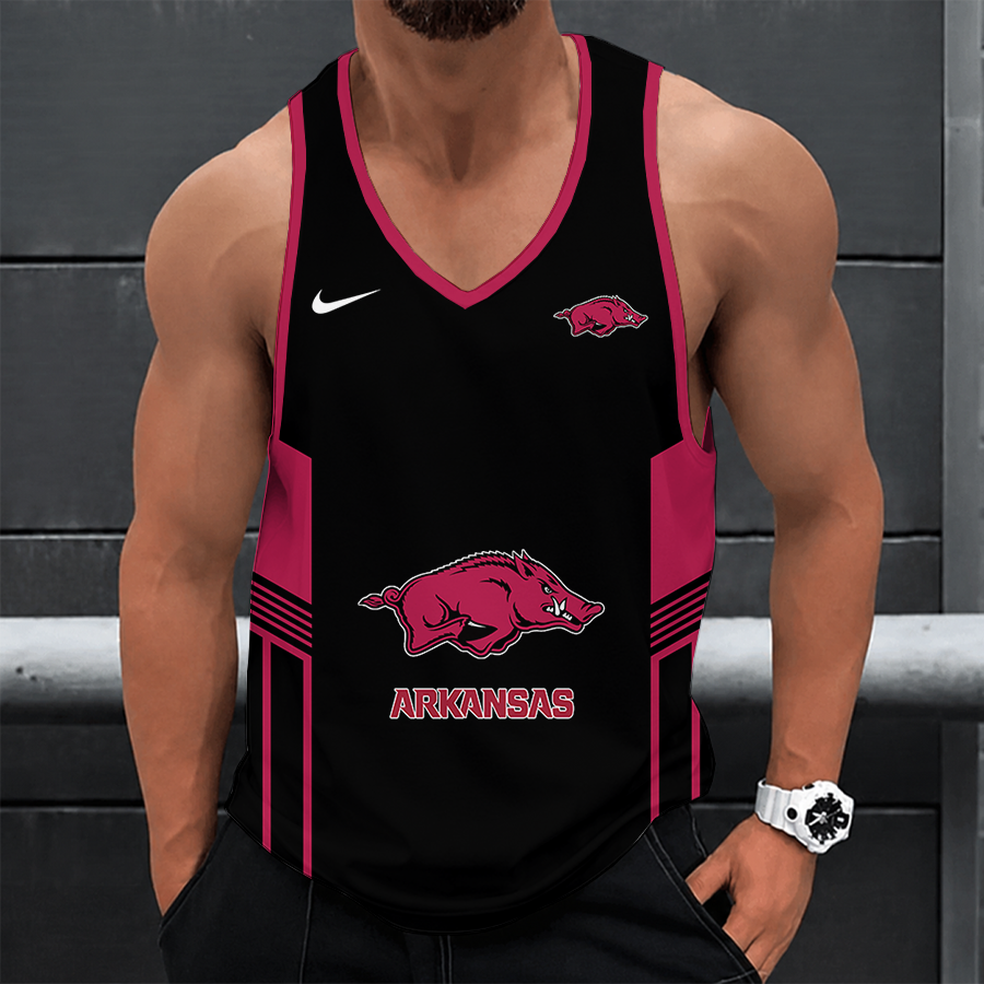 [FAN FAVORITE] NEW CUSTOMIZED NCAA MAM06 AKR ARKANSAS RAZORBACKS STRAPPY UNISEX TANK TOP