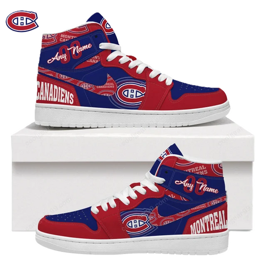 [SUPER SALE] NEW CUSTOMIZED NHL11 MT CANADIENS AIR JORDAN SNEAKERS