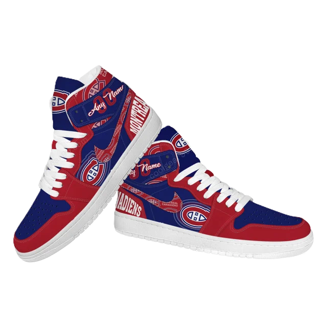 [SUPER SALE] NEW CUSTOMIZED NHL11 MT CANADIENS AIR JORDAN SNEAKERS
