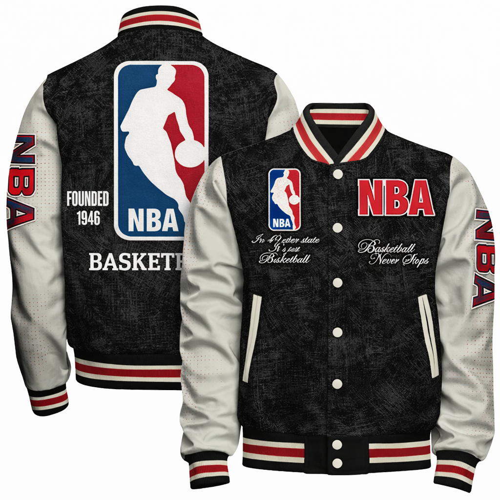[HOT DEAL] NEW CUSTOMIZED NBA31 NATIONAL BASKETBALL ASSOCIATION BASEBALL JACKET, SATIN VARSITY JACKET