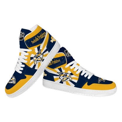 [SUPER SALE] NEW CUSTOMIZED NHL31 NV PREDATORS AIR JORDAN SNEAKERS