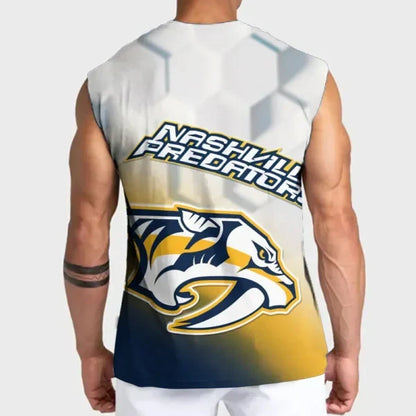 [SUPER SALE] NEW CUSTOMIZED NHL31 NVP NASHVILLE PREDATORS TANK TOP & GYM SHIRT