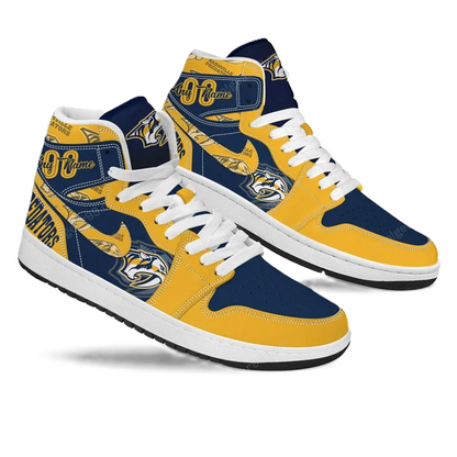 [SUPER SALE] NEW CUSTOMIZED NHL31 NV PREDATORS AIR JORDAN SNEAKERS