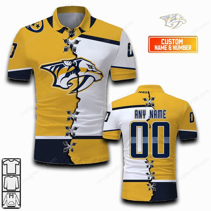 LIMITED EDITION - NEW CUSTOMIZED NHL31 NVP NASHVILLE PREDATORS UNISEX T-SHIRT, POLO, HOODIE & JACKETS