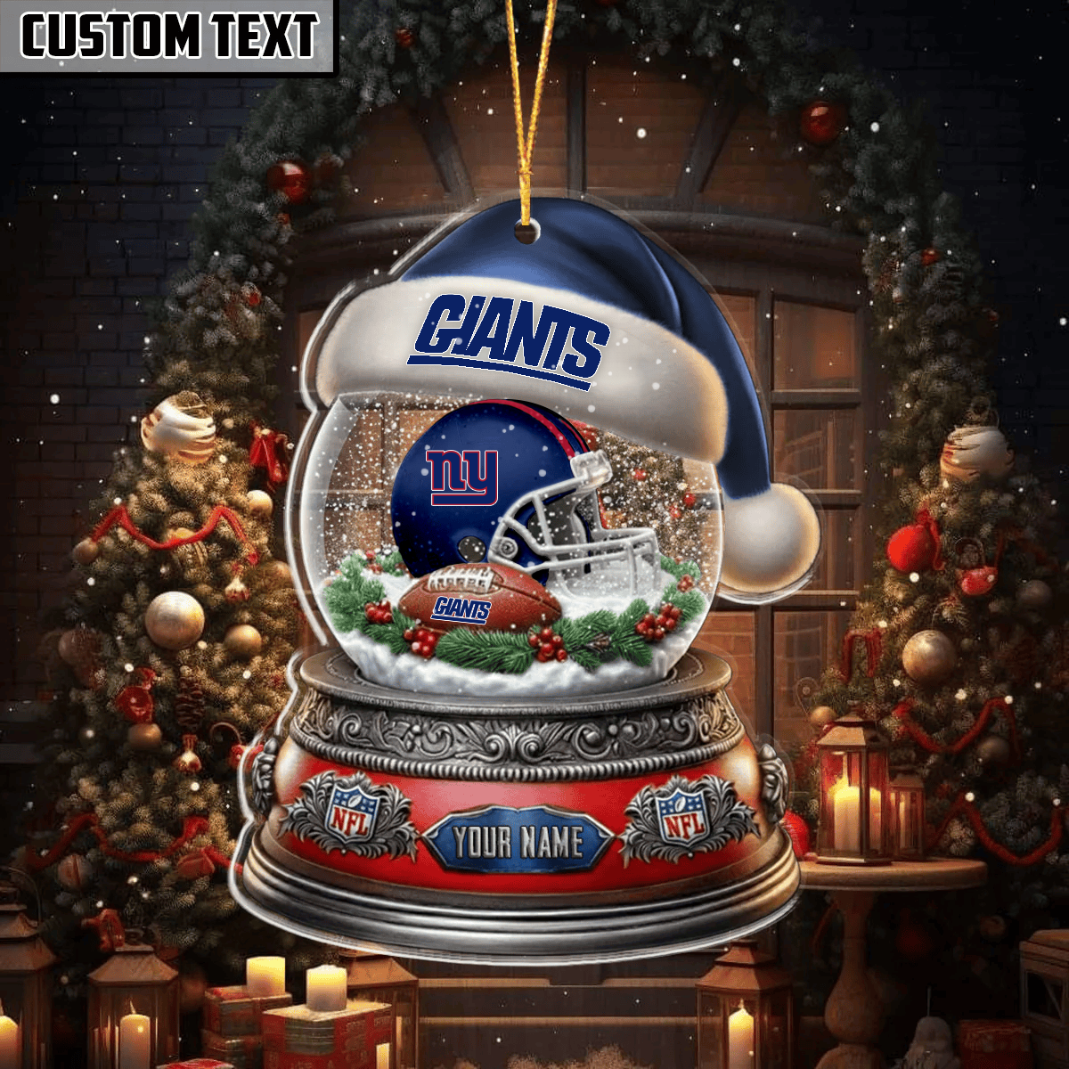 [SPECIAL OFFER] NEW CUSTOMIZED NFL32 NYG NEW YORK GIANTS CHRISTMAS ACRYLIC ORNAMENT