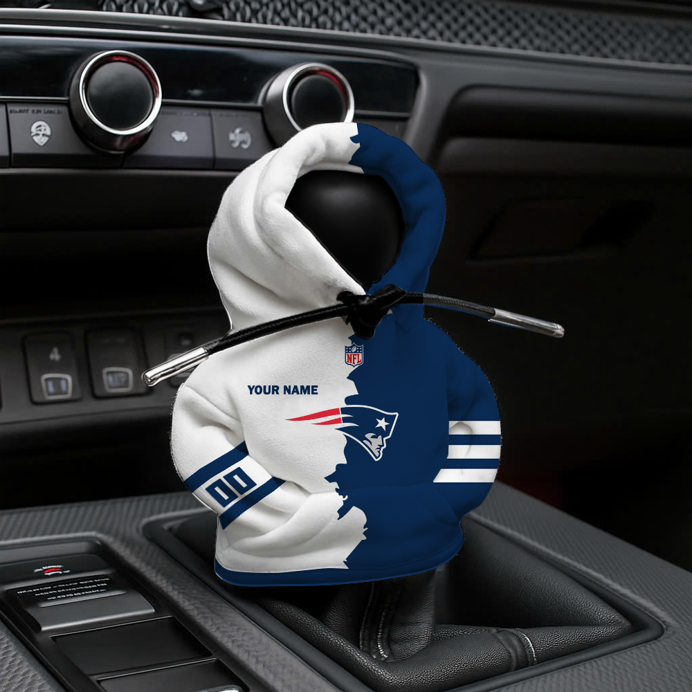 [SPECIAL OFFER] NEW CUSTOMIZED NFL27 NEP NEW ENGLAND PATRIOTS CAR HOODIE SHIFT KNOB