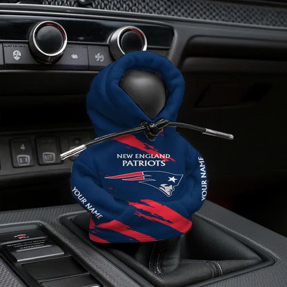 [SPECIAL OFFER] NEW CUSTOMIZED NFL27 NEP NEW ENGLAND PATRIOTS CAR HOODIE SHIFT KNOB COVER