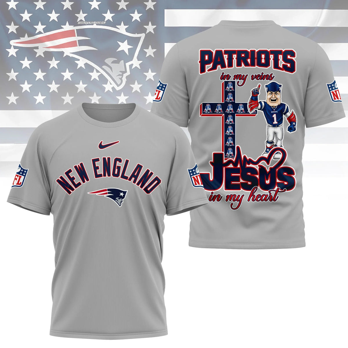 [SPECIAL OFFER] NEW CUSTOMIZED NFL27 NEP NEW ENGLAND PATRIOTS T-SHIRT | MULTIPLE COLORS AVAILABLE