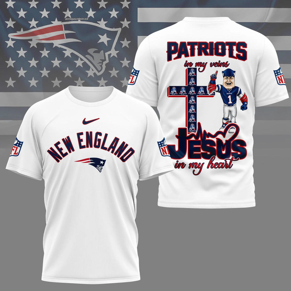 [SPECIAL OFFER] NEW CUSTOMIZED NFL27 NEP NEW ENGLAND PATRIOTS T-SHIRT | MULTIPLE COLORS AVAILABLE