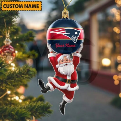 [SPECIAL OFFER] NEW CUSTOMIZED NFL27 NEP NEW ENGLAND PATRIOTS CHRISTMAS ACRYLIC ORNAMENT
