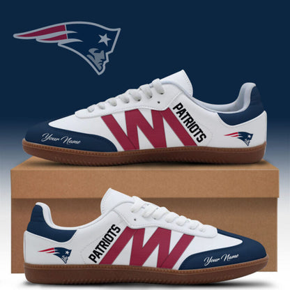 [SPECIAL OFFER] NEW CUSTOMIZED NFL27 NEP NEW ENGLAND PATRIOTS CLASSIC SNEAKERS
