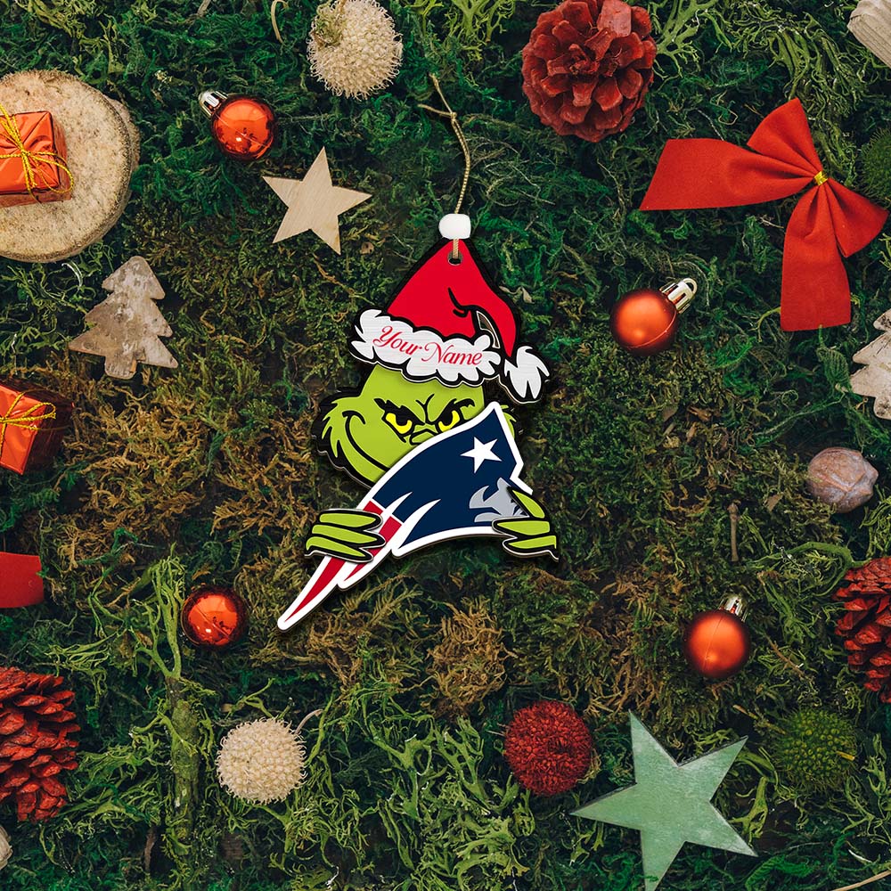 [SPECIAL OFFER] NEW CUSTOMIZED NFL27 NEP NEW ENGLAND PATRIOTS CHRISTMAS ACRYLIC ORNAMENT