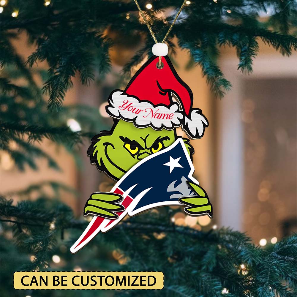 [SPECIAL OFFER] NEW CUSTOMIZED NFL27 NEP NEW ENGLAND PATRIOTS CHRISTMAS ACRYLIC ORNAMENT