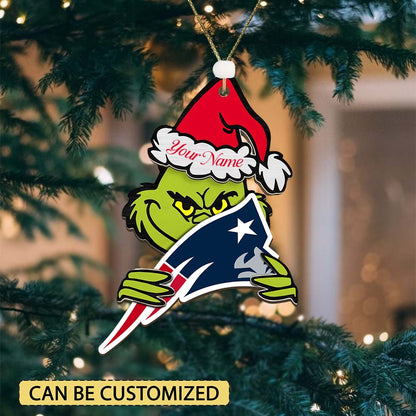 [SPECIAL OFFER] NEW CUSTOMIZED NFL27 NEP NEW ENGLAND PATRIOTS CHRISTMAS ACRYLIC ORNAMENT