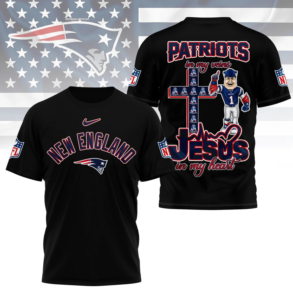 [SPECIAL OFFER] NEW CUSTOMIZED NFL27 NEP NEW ENGLAND PATRIOTS T-SHIRT | MULTIPLE COLORS AVAILABLE
