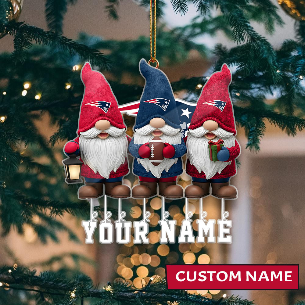 [SPECIAL OFFER] NEW CUSTOMIZED NFL27 NEP NEW ENGLAND PATRIOTS CHRISTMAS ACRYLIC ORNAMENT