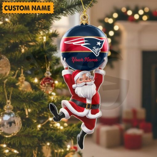 [SPECIAL OFFER] NEW CUSTOMIZED NFL27 NEP NEW ENGLAND PATRIOTS CHRISTMAS ACRYLIC ORNAMENT