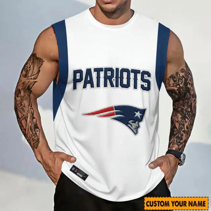 [SPECIAL OFFER] NEW CUSTOMIZED NFL27 NEP NEW ENGLAND PATRIOTS TANKTOP & GYM SHIRT