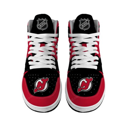 [SUPER SALE] NEW CUSTOMIZED NHL06 NJ DEVILS AIR JORDAN SNEAKERS