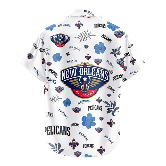 [HOT DEAL] NEW CUSTOMIZED NBA30 NOP NEW ORLEANS PELICANS UNISEX HAWAIIAN SHIRT & SHORTS SET