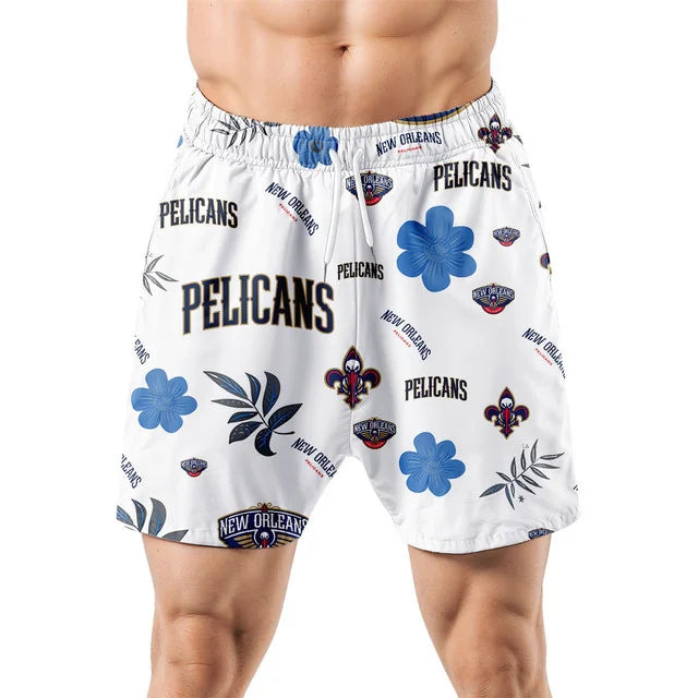 [HOT DEAL] NEW CUSTOMIZED NBA30 NOP NEW ORLEANS PELICANS UNISEX HAWAIIAN SHIRT & SHORTS SET
