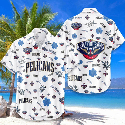 [HOT DEAL] NEW CUSTOMIZED NBA30 NOP NEW ORLEANS PELICANS UNISEX HAWAIIAN SHIRT & SHORTS SET