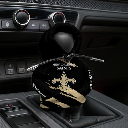 [SPECIAL OFFER] NEW CUSTOMIZED NFL24 NOS NEW ORLEANS SAINTS CAR HOODIE SHIFT KNOB COVER