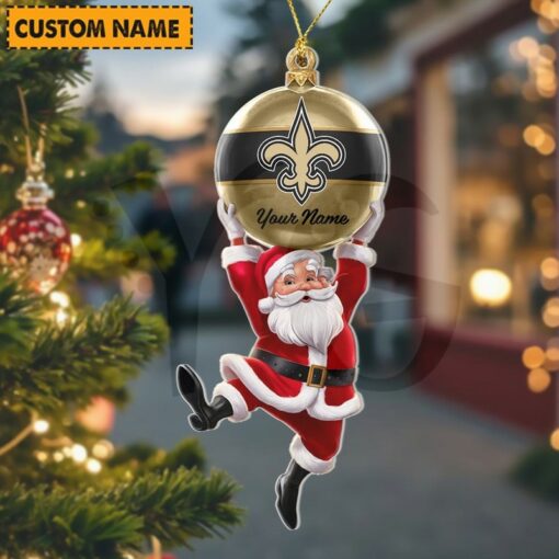 [SPECIAL OFFER] NEW CUSTOMIZED NFL24 NOS NEW ORLEANS SAINTS CHRISTMAS ACRYLIC ORNAMENT